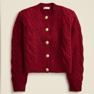 J. Crew Cable-knit cardigan sweater